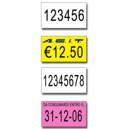 Etichette 22x12 - Bianche - Rettangolare- Adesivo Permanente